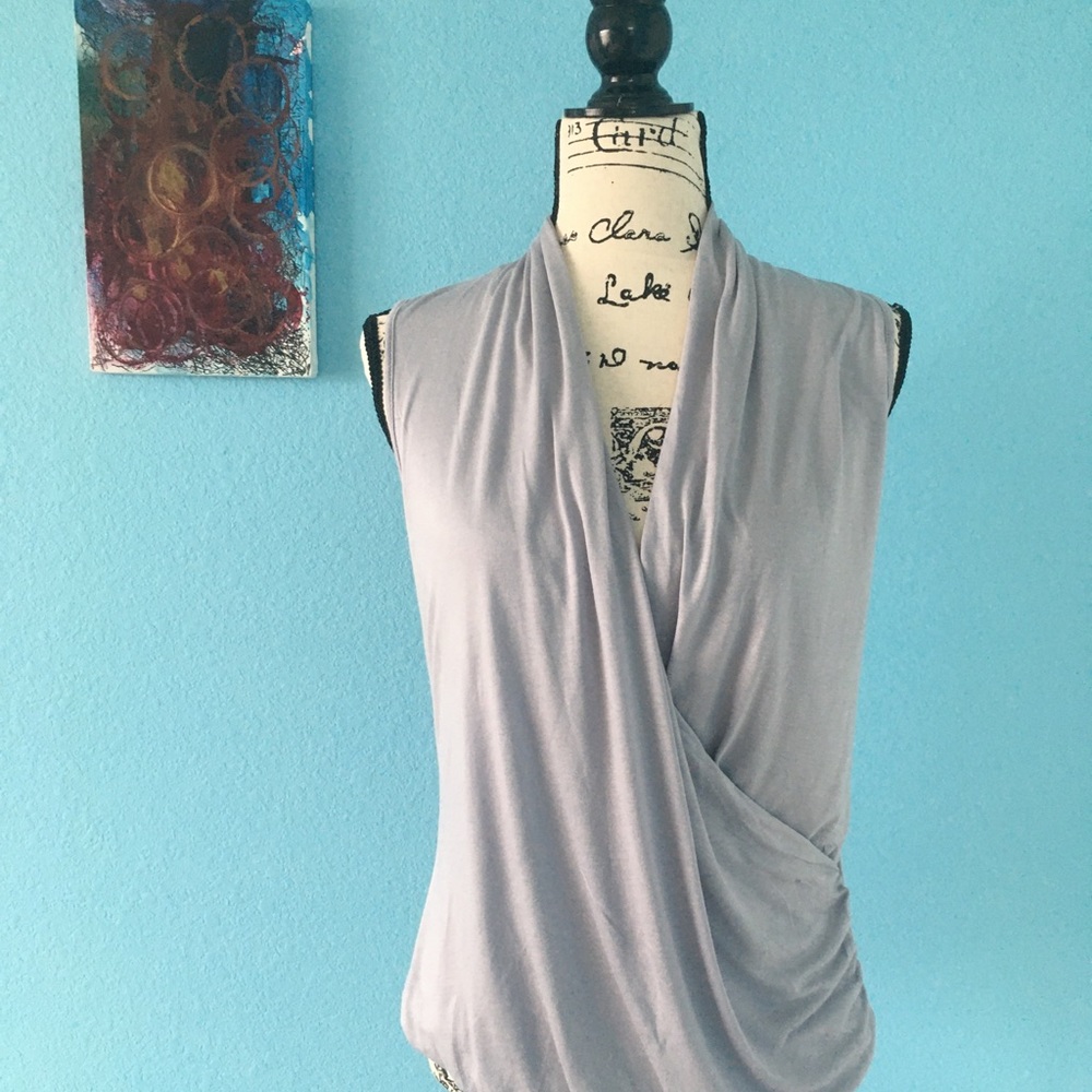 Banana Republic Light Lavender Wraparound Top